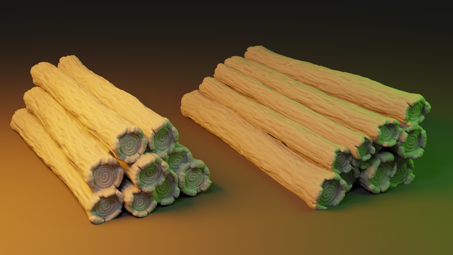 Sawmill Log piles